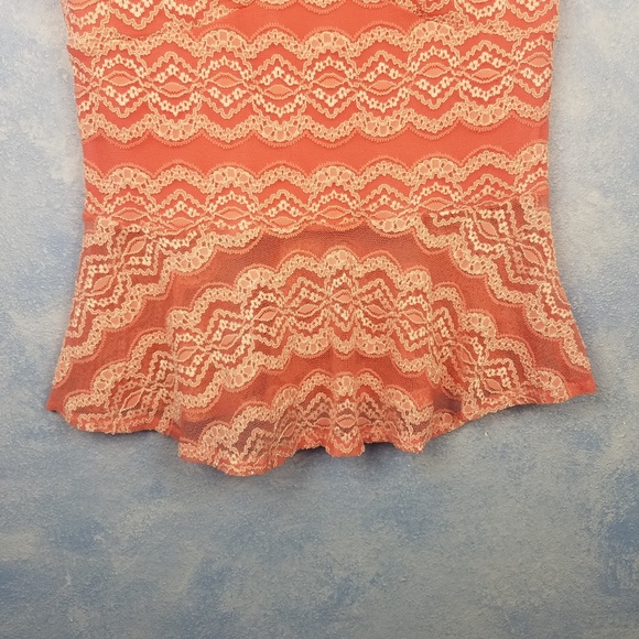 Celine | Light Pink Lace Peplum Blouse - Picture 4 of 7